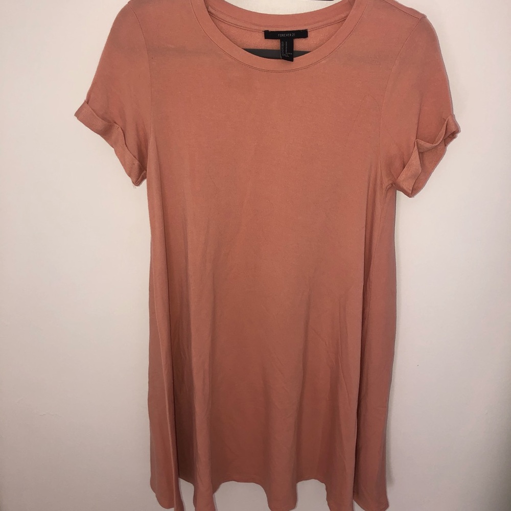Forever 21 cuffed sleeve t shirt dress